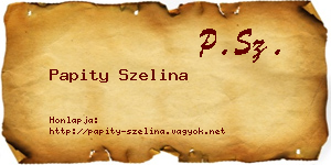 Papity Szelina névjegykártya